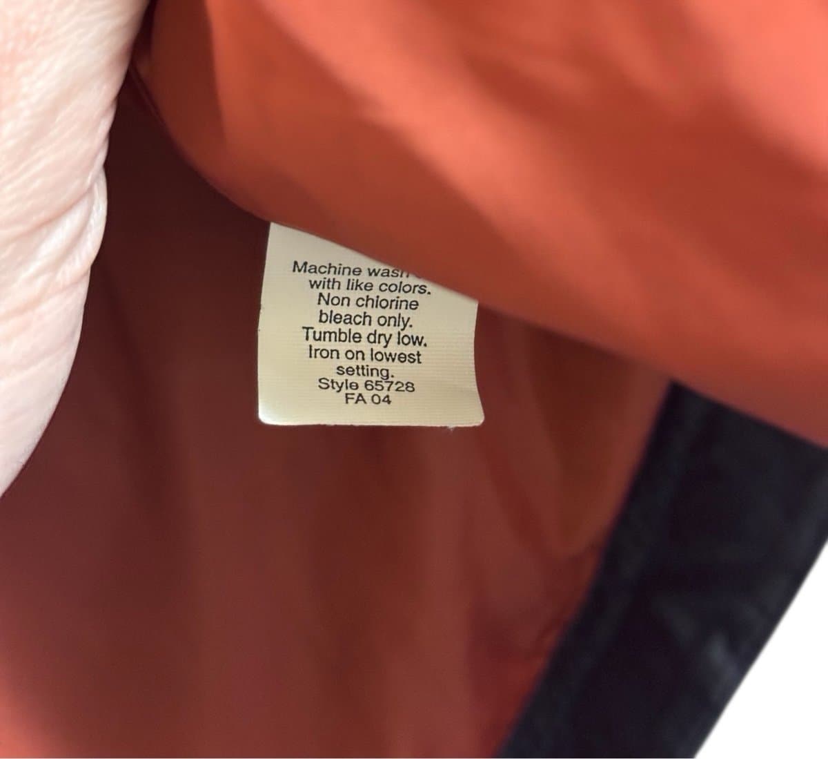 J.CREW Fall 2004 Navy & Orange Down Feather Puffer Full-Zip Vest Sz L - Thumbnail 6