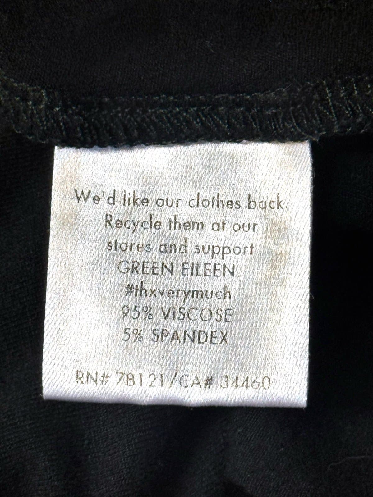 Eileen Fisher Black Asymmetrical Melange Jersey Scoop Neck Tank Sz L $118 - Thumbnail 6