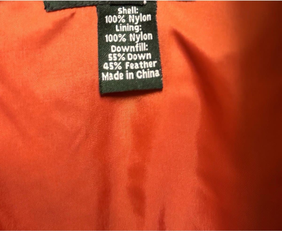 J.CREW Fall 2004 Navy & Orange Down Feather Puffer Full-Zip Vest Sz L - Thumbnail 5