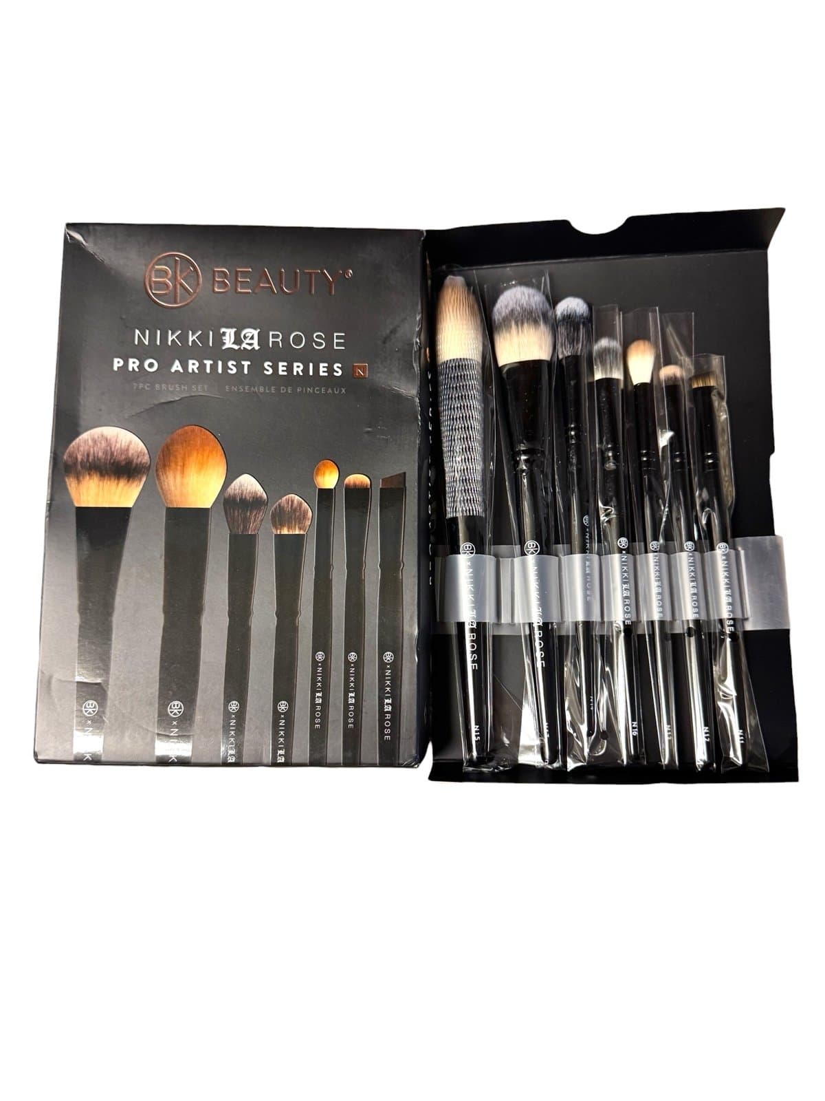 BK Beauty x Nikki LA Rose 7 Pc Pro Artist Brush Set NIB $206 - Image 1