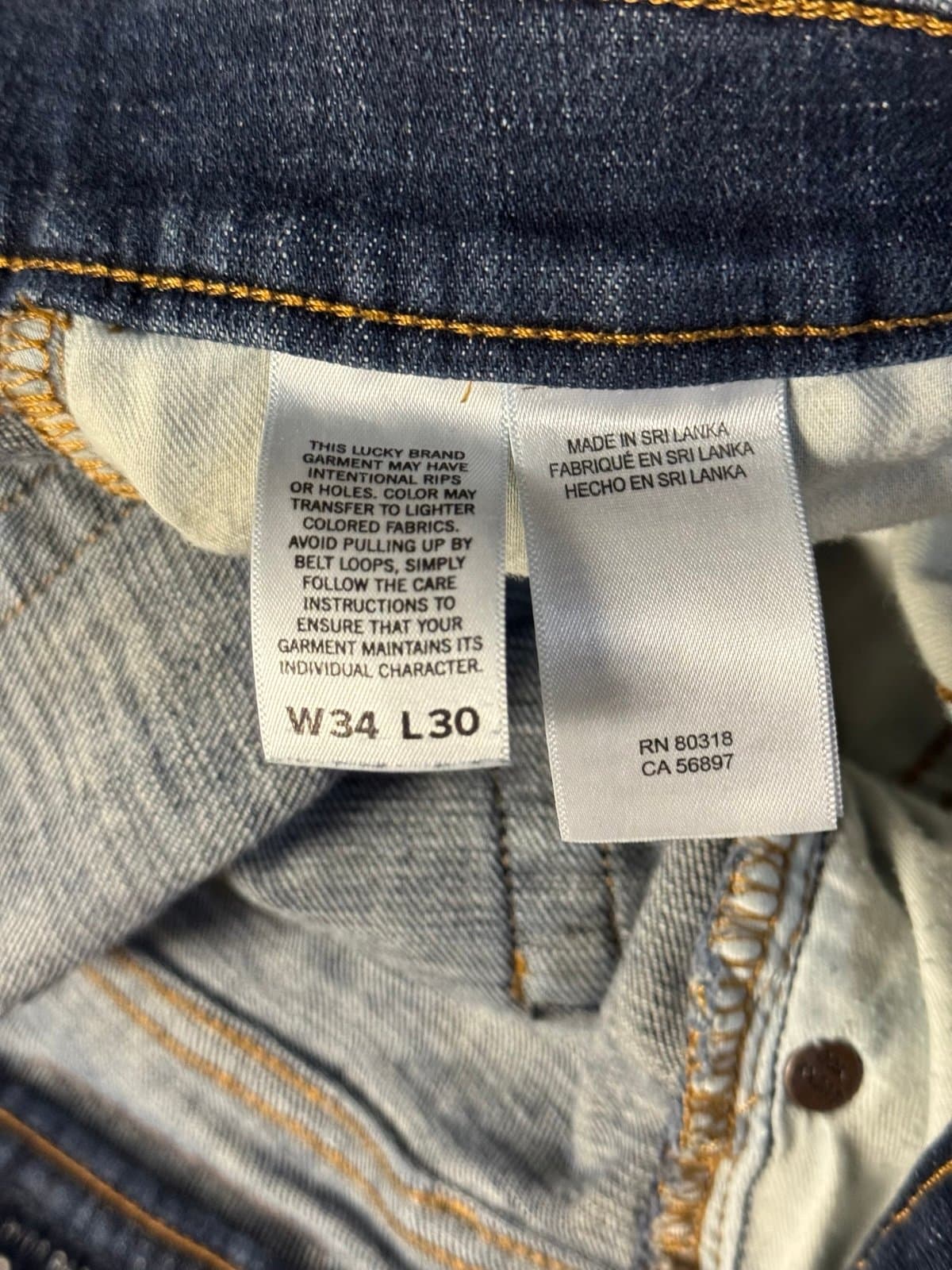 Lucky Brand Pinnacles 410 Athletic Straight Leg Jeans Sz 34x30” $129 - Thumbnail 6