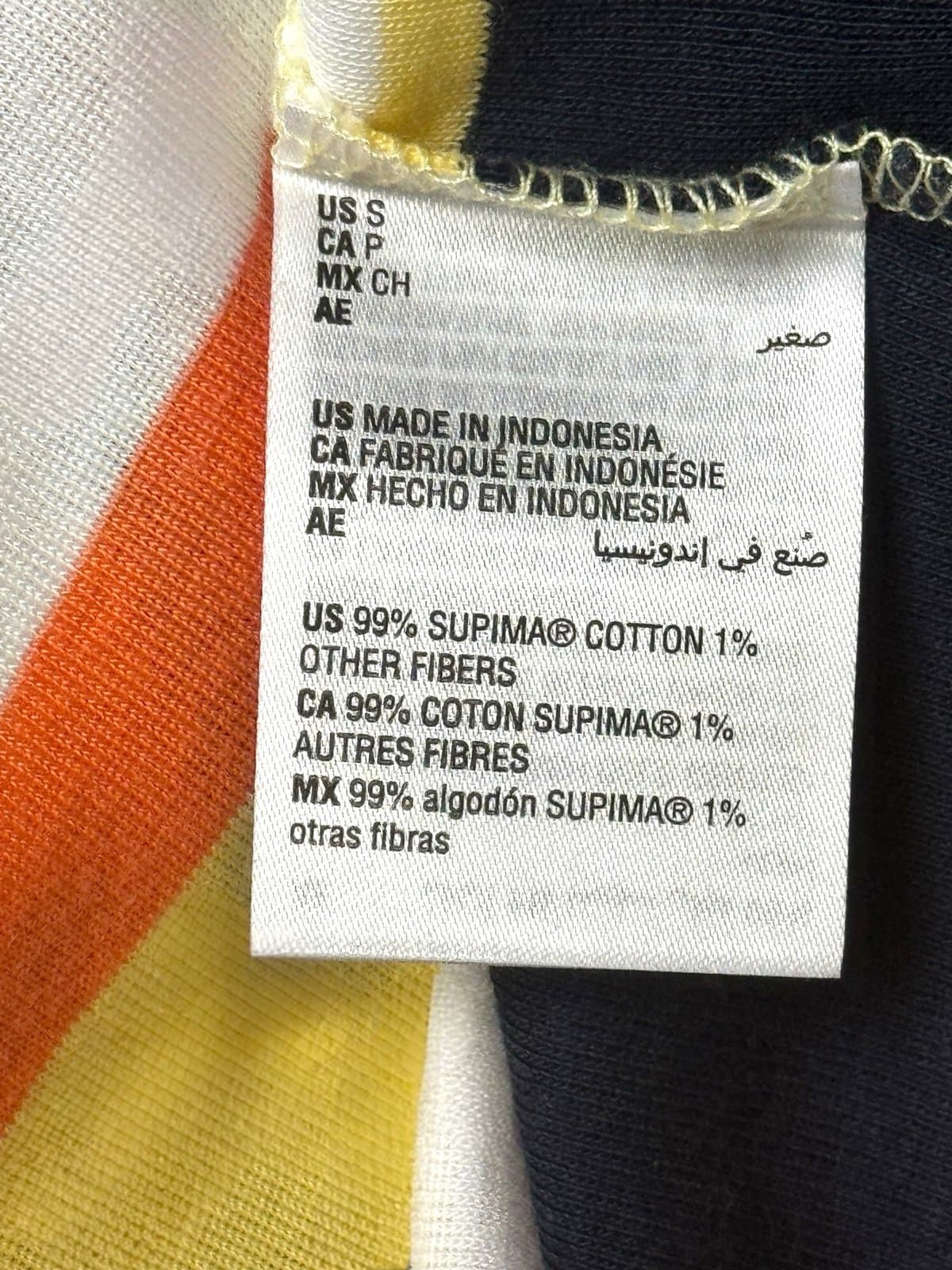 Charter Club Multi-Stripe Supima Cotton Button Shoulder 3/4 Sleeve Top Sz S NEW - Thumbnail 5