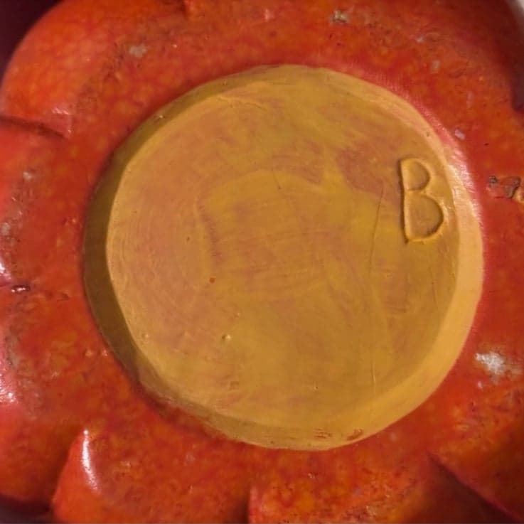 80’s Handmade Large Ceramic/Glass Happy Pumpkin & Ghost Tea Light Holder - Thumbnail 6