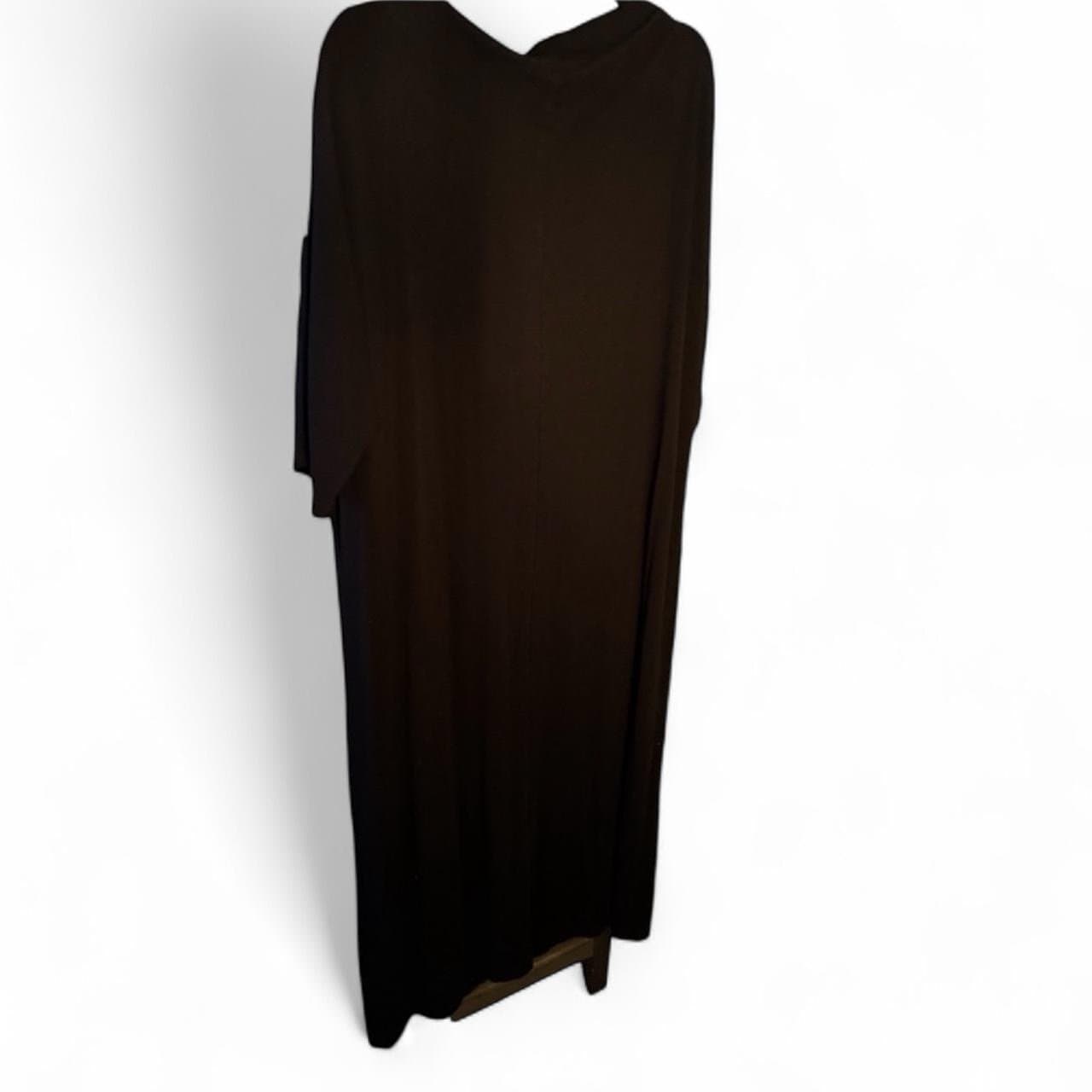 BRYN WALKER Black Boat Neck Dolman Half Sleeve Siro Rayon Maxi Dress Sz XS - XL - Thumbnail 4