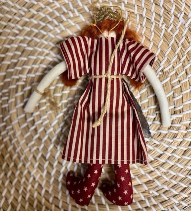 2 Virginia Killmore Primitive Raggedy Ann & Humpty Dumpty Christmas Ornaments - Thumbnail 7