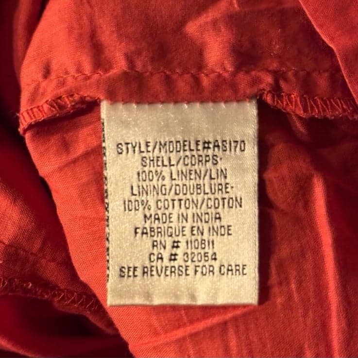 BARASCHI Vintage Tomato Picking Linen Eyelet Floral Pleated Mini Skirt Sz 4 $138 - Thumbnail 5