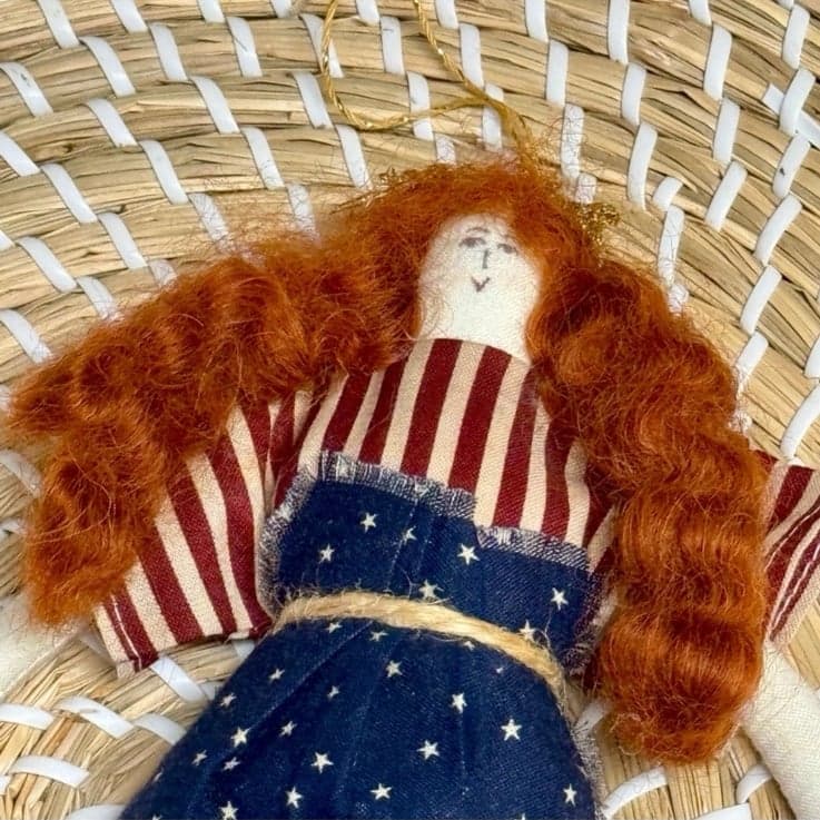 2 Virginia Killmore Primitive Raggedy Ann & Humpty Dumpty Christmas Ornaments - Thumbnail 5