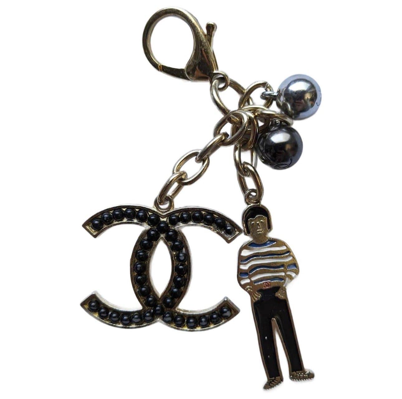 CHANEL 2010 Cruise Venice Bag Boy Cocomark Doll Charm from Keychain 3” - Thumbnail 4