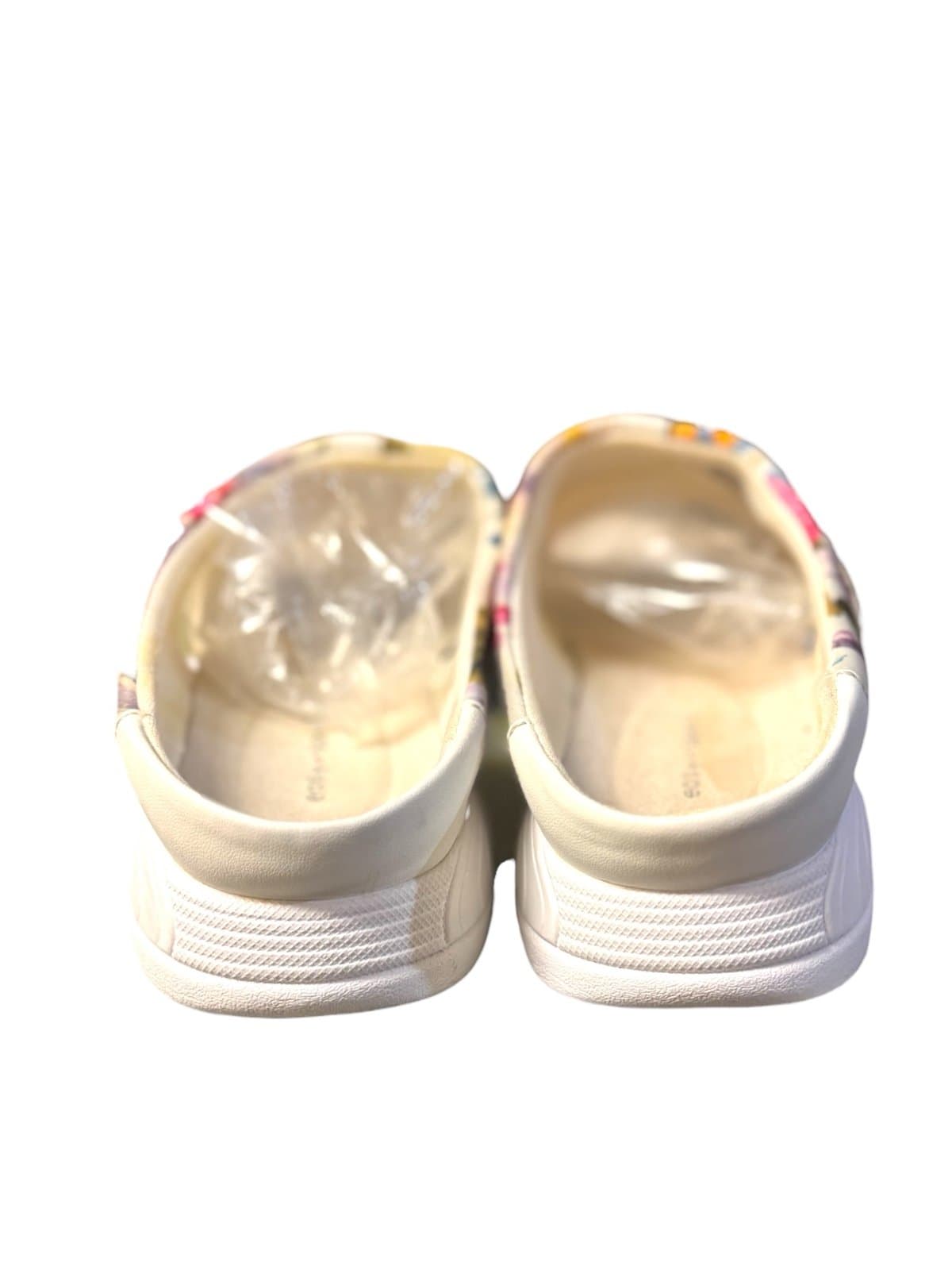 Easy Spirit White/Pink Floral Traciee Lightweight Flat Easy-On Sandals Sz 10N - Thumbnail 4