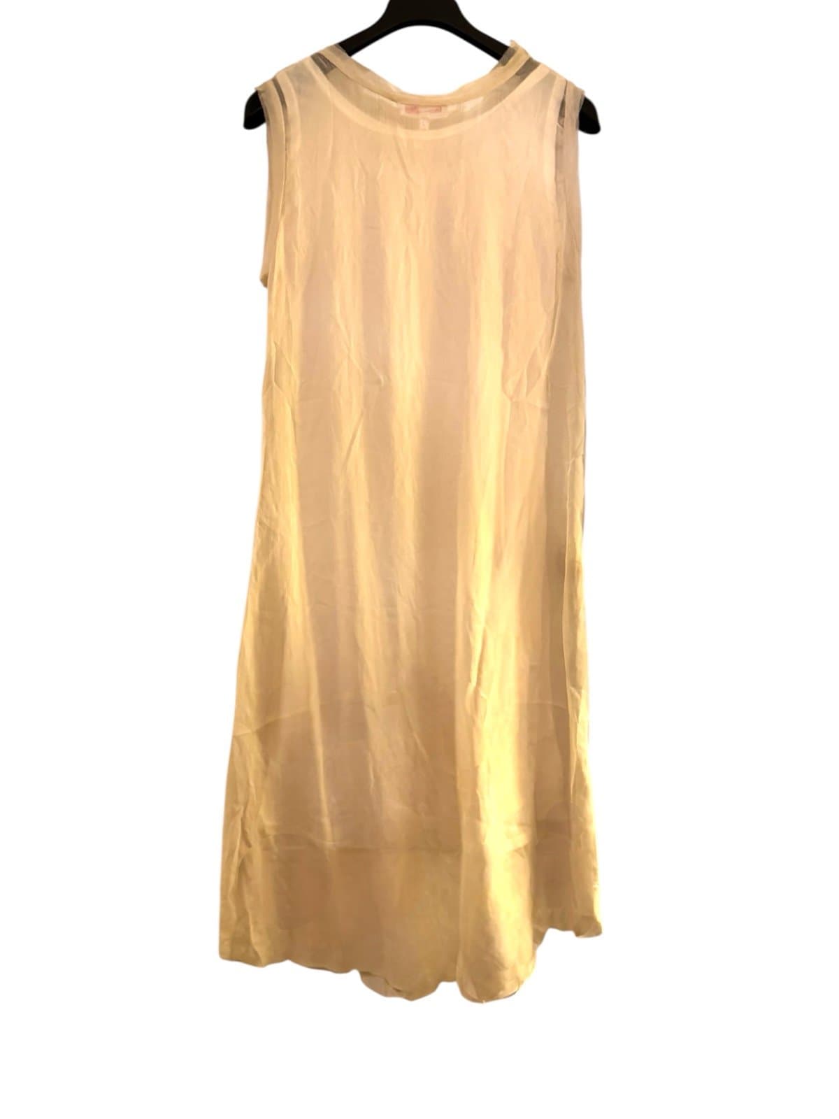 PRETTY ANGEL Sleeveless Silk Whimsy Sequins Lace Sheer Lined Midi Dress Sz L NWT - Thumbnail 4