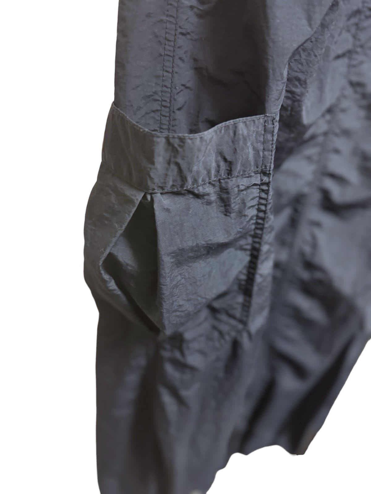 Love Tree Black Parachute Light Cargo Skater Maxi Nylon Skirt w/Drawstrings Sz M - Thumbnail 3