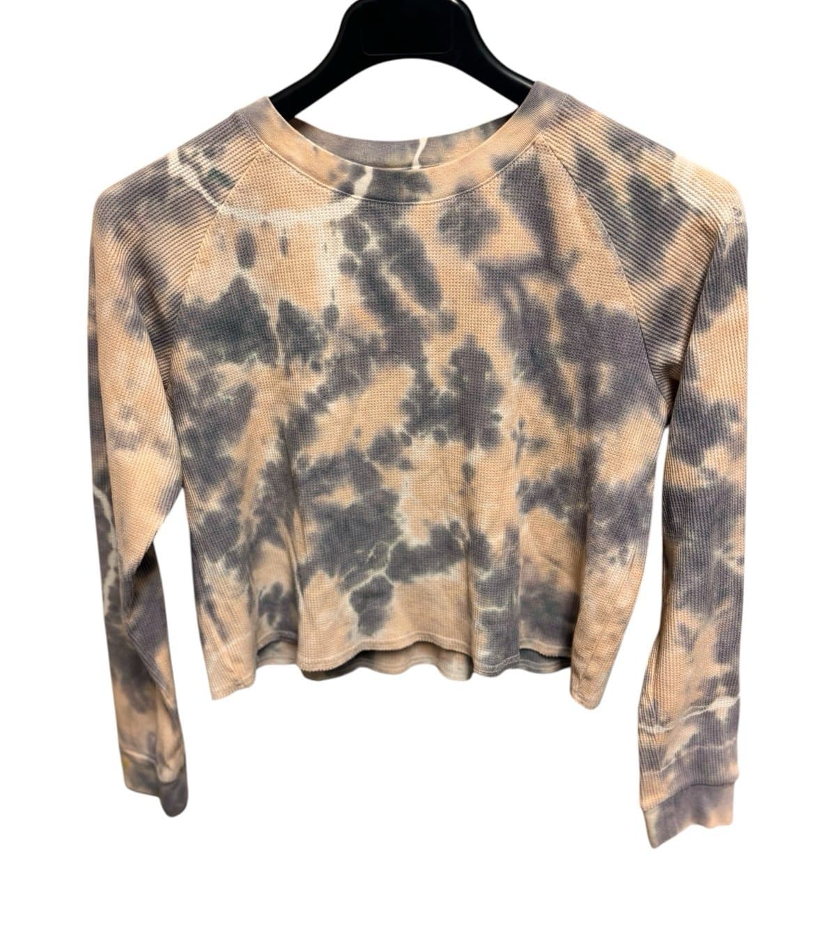 GAP Teen Pink & Purple Tie Dye Waffle Knit LS Shirt Sz 18/20 XXL - Image 1