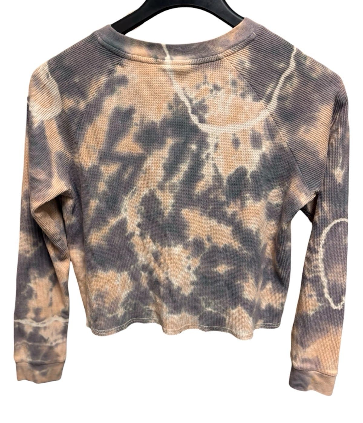 GAP Teen Pink & Purple Tie Dye Waffle Knit LS Shirt Sz 18/20 XXL - Thumbnail 3