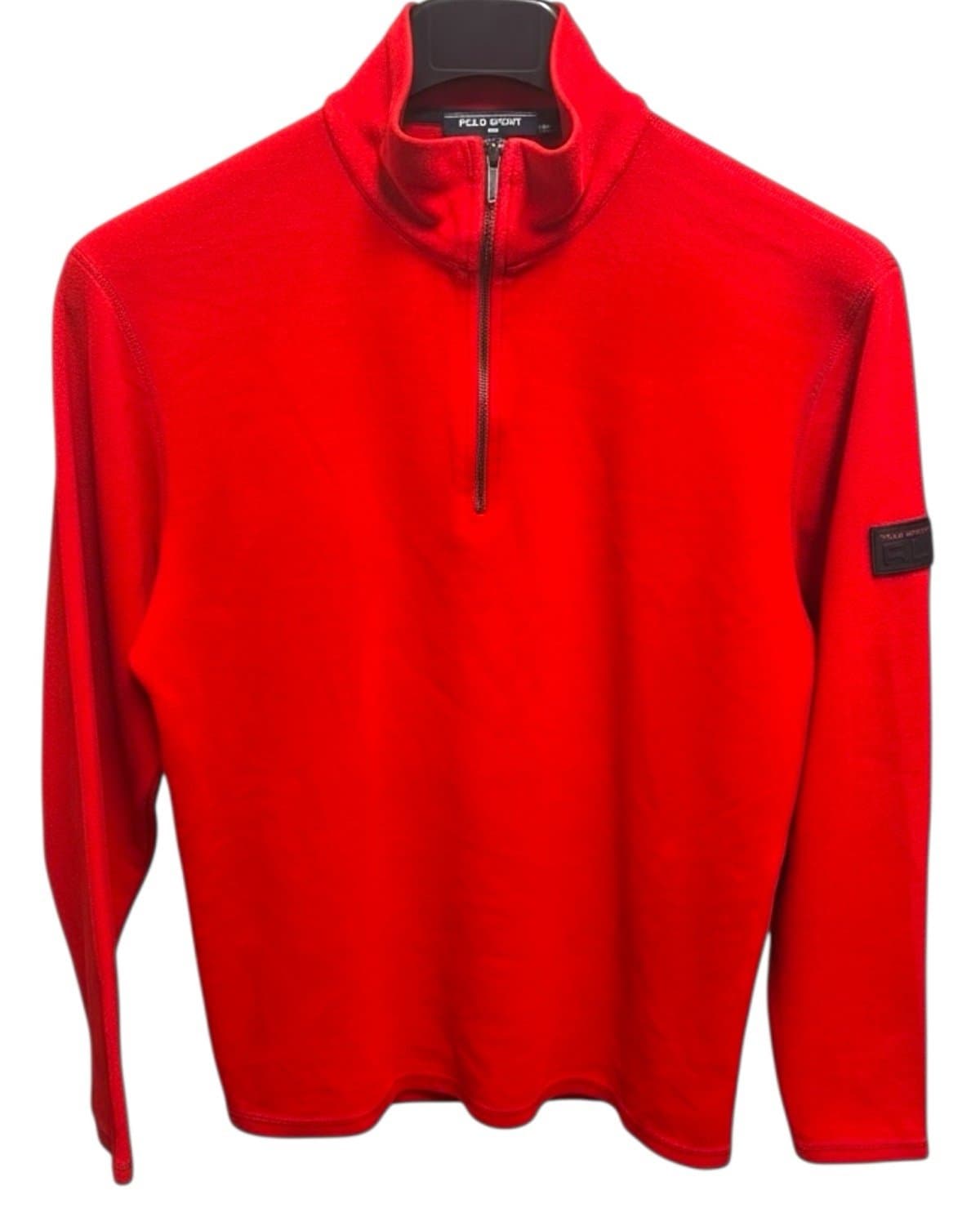 POLO SPORT Ralph Lauren Mid-90s Red Quarter-Zip Fleece Pullover Sweater Sz XL - Image 1