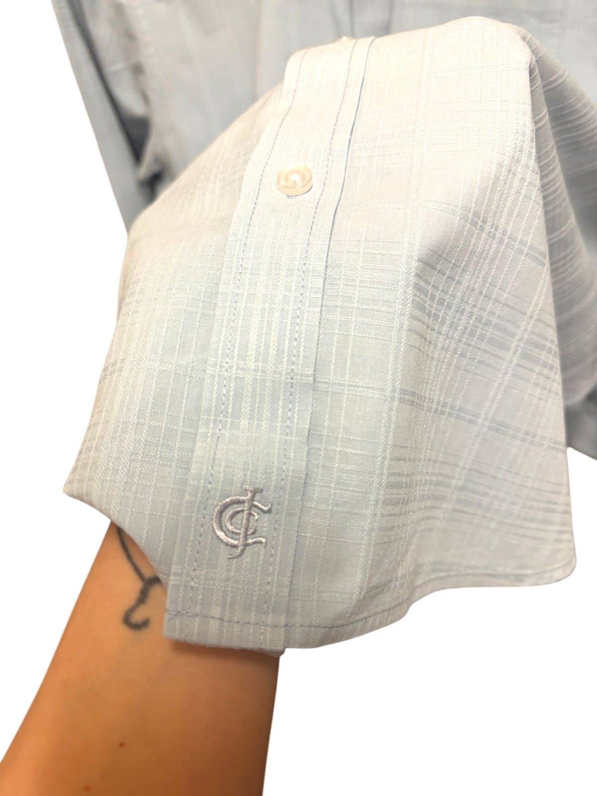 CODY JAMES Core Light Blue Textured Slub LS Button-Down Shirt Sz L - Thumbnail 2