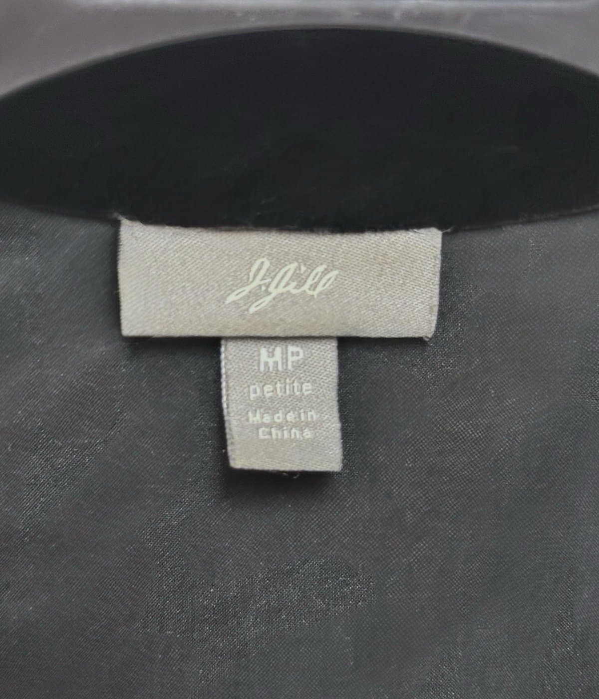 J. JILL Black Mixed Media Velvet & Lace Tunic Blouse w/Ornate Buttons Silk Sz MP - Thumbnail 4