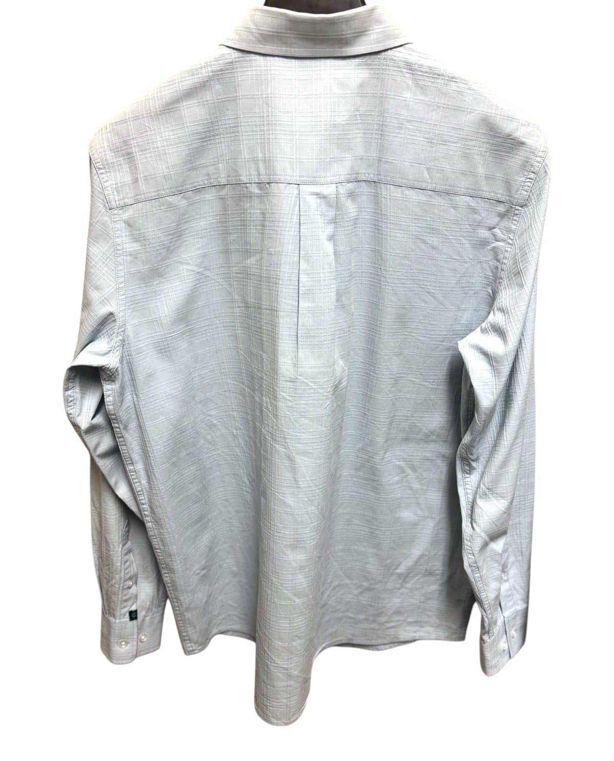 CODY JAMES Core Light Blue Textured Slub LS Button-Down Shirt Sz L - Thumbnail 4