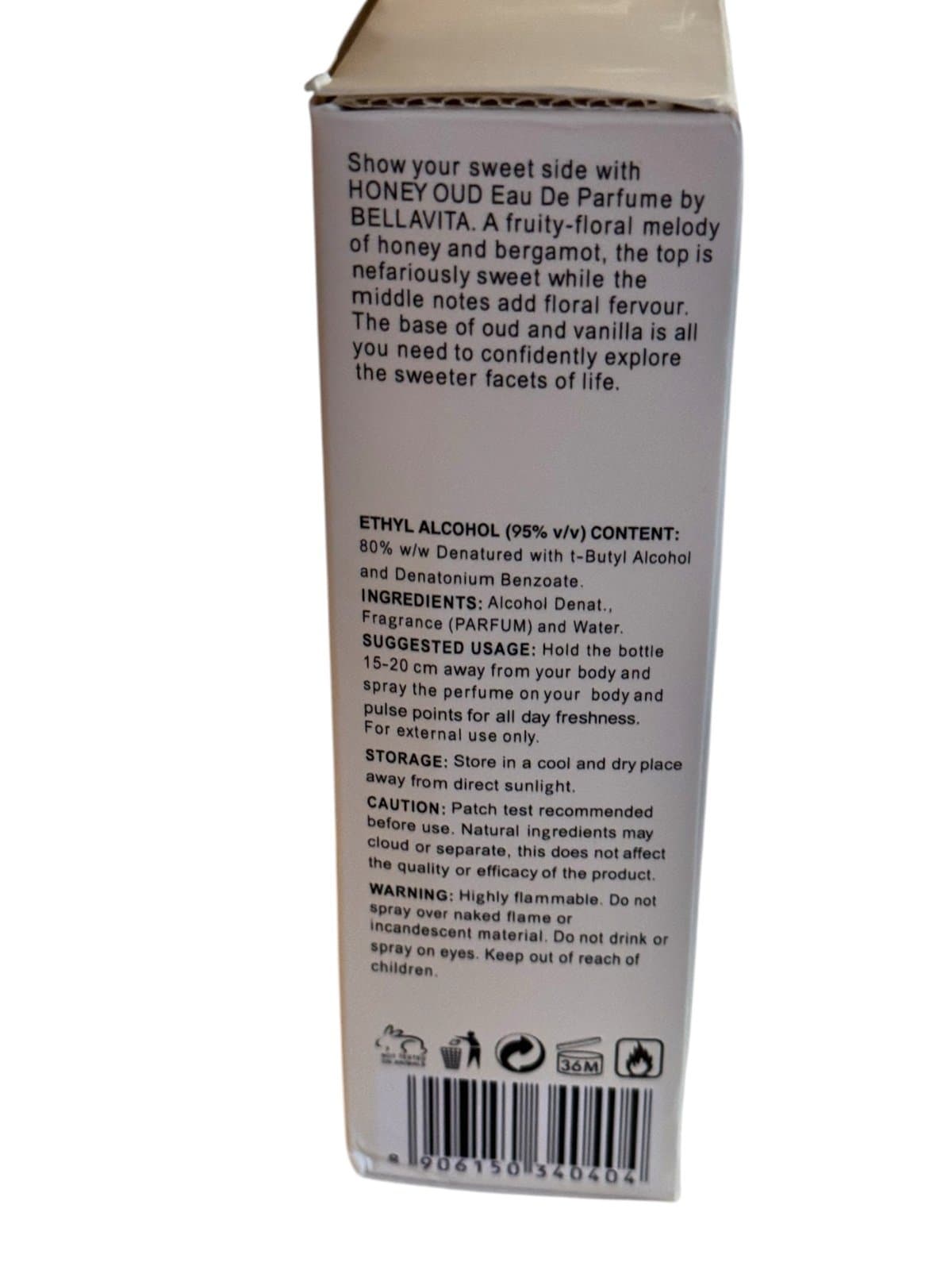 Bellavita Luxury Honey Oud Eau De Parfum 3.4oz NIB Unisex - Thumbnail 3