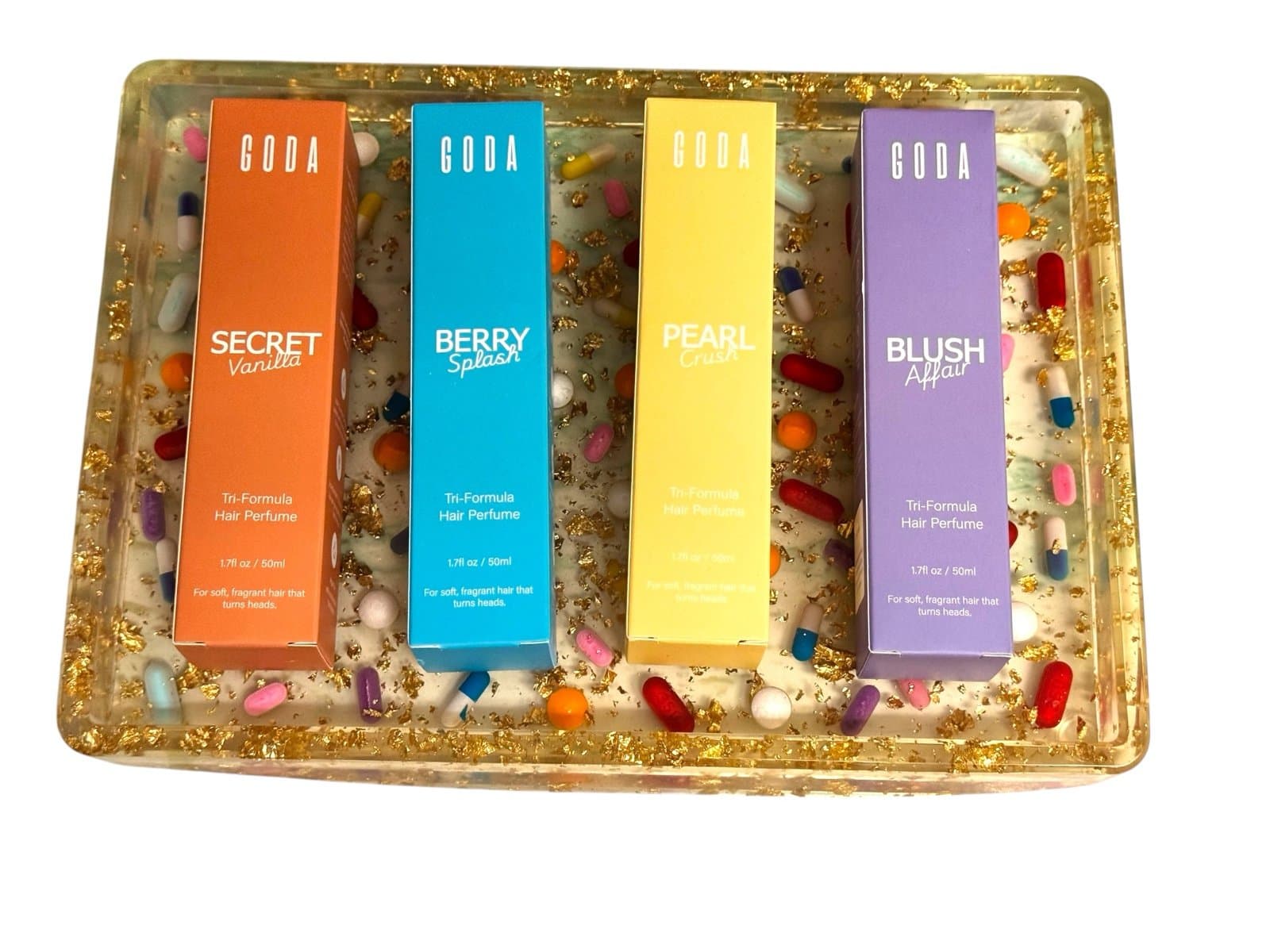 GODA 4 Pc Hair Perfume Secret Vanilla Blush Affair Berry Splash Pearl Crush NIB - Image 1