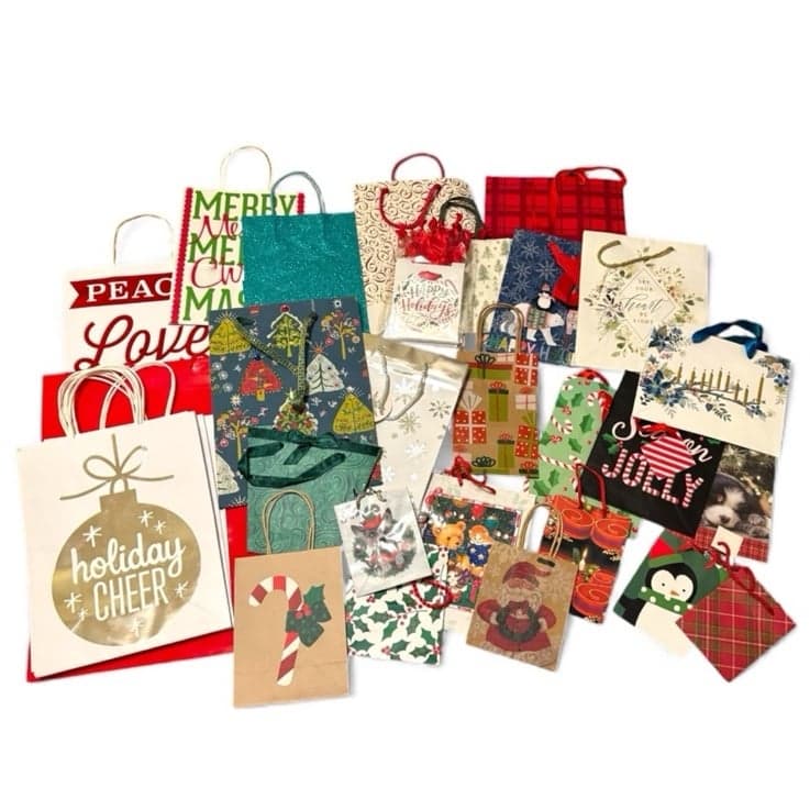 40 Curated Boutique Specialty Christmas Happy Holidays Gift Bags NEW Deadstock