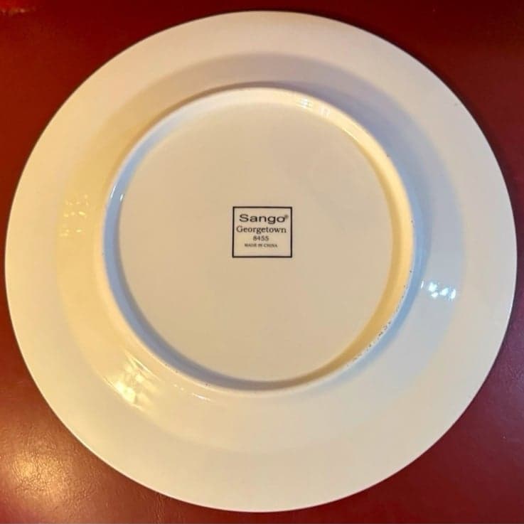 SANGO Georgetown 8455 Ivory w/Gold Encrusted Band Dinner Plate Fine China 10 5/8 - Thumbnail 3