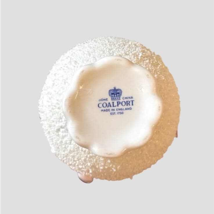 COALPORT Mid-Century White Spaghetti Roses Bone China Bud Vase England 7” - Thumbnail 7