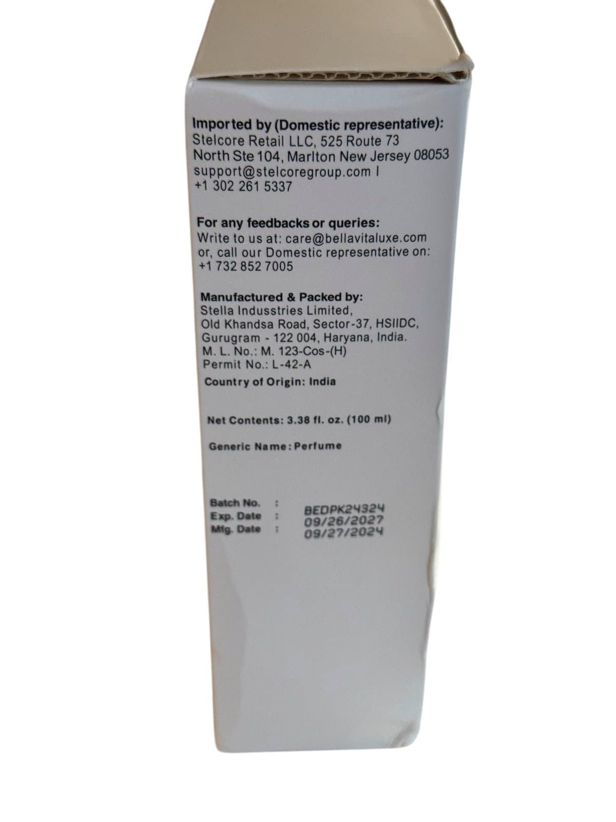 Bellavita Luxury Honey Oud Eau De Parfum 3.4oz NIB Unisex - Thumbnail 4