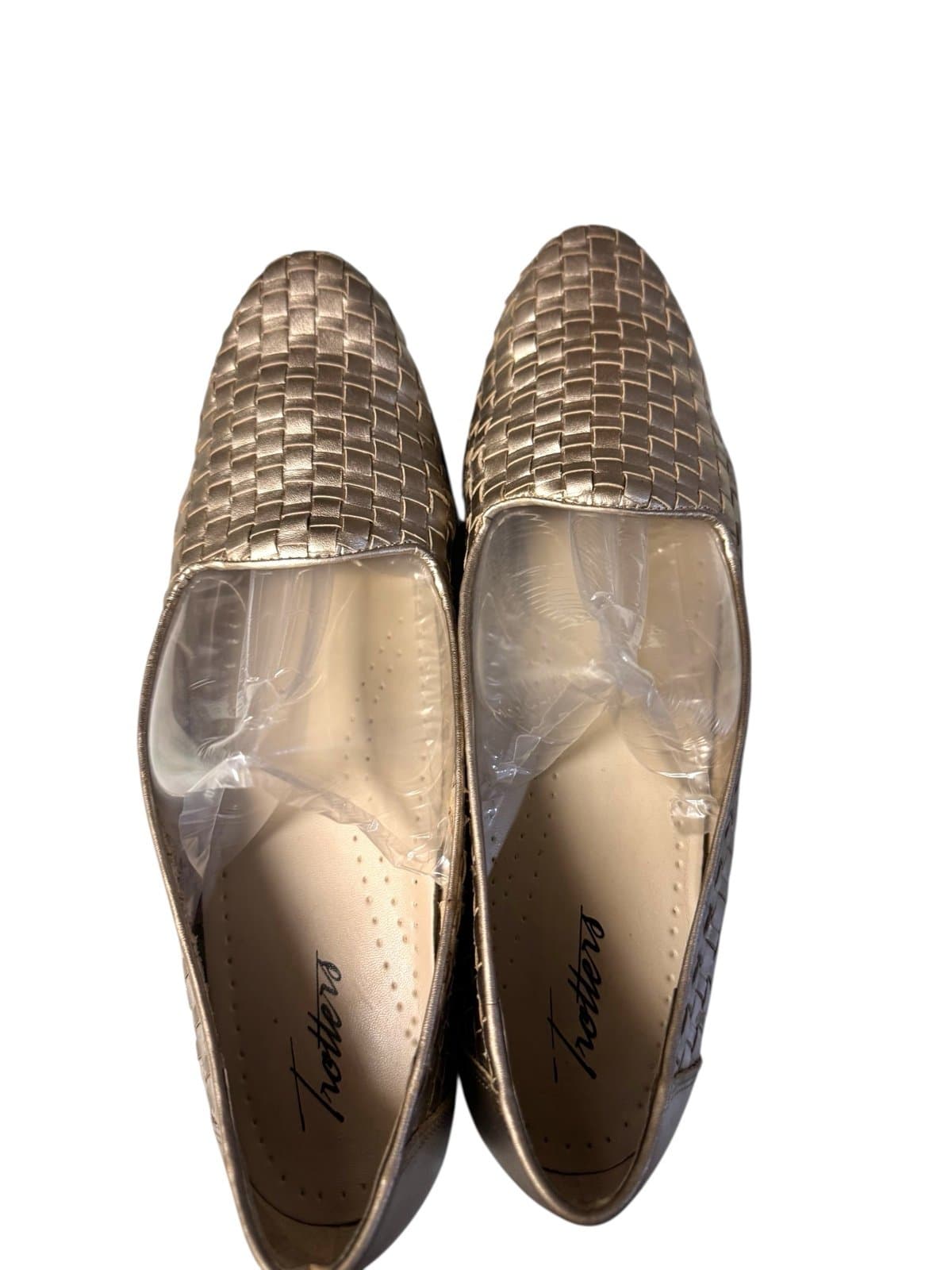 TROTTERS 00s Gold Liz Woven Leather Loafers Sz 10N $110 - Thumbnail 6