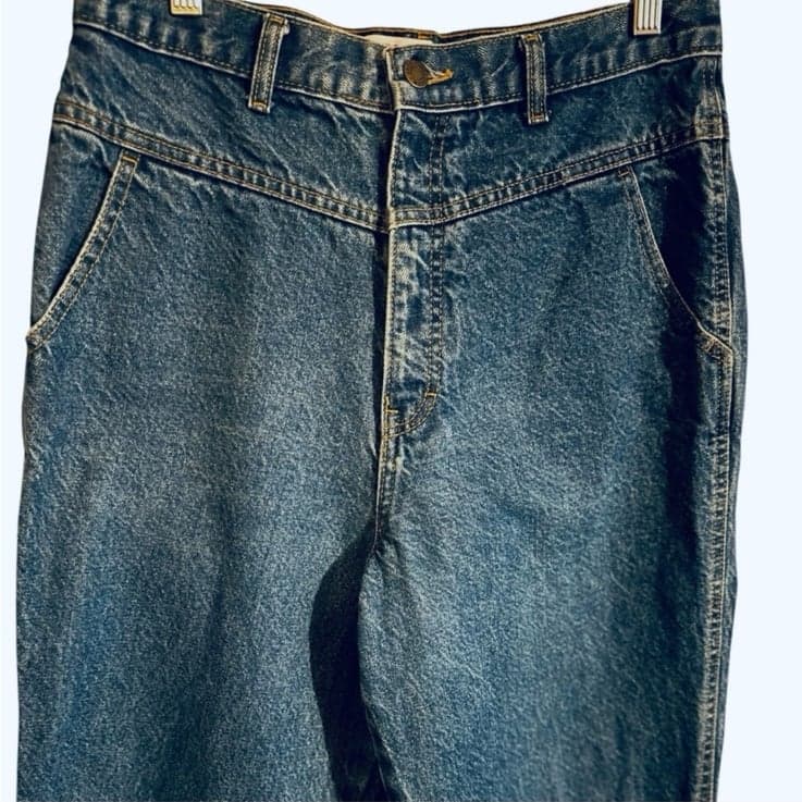 JACK MULQUEEN Late 80’s Medium Wash High Rise Barrel Tapered Jeans Sz 14 / 32 - Thumbnail 2