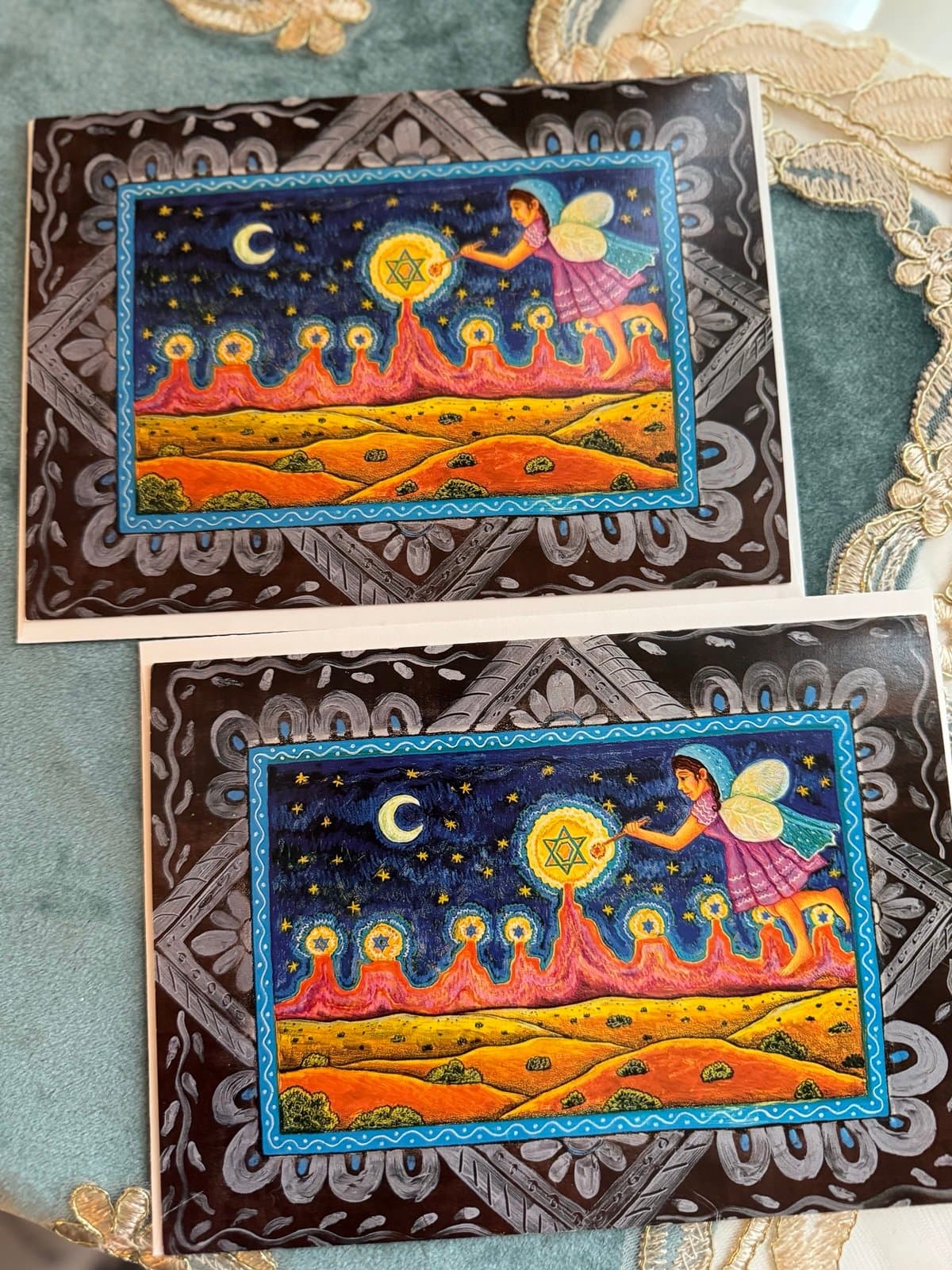 36 Pc Vintage Hanukkah Holiday Card & Label Ephemera Bundle Deadstock - Thumbnail 4