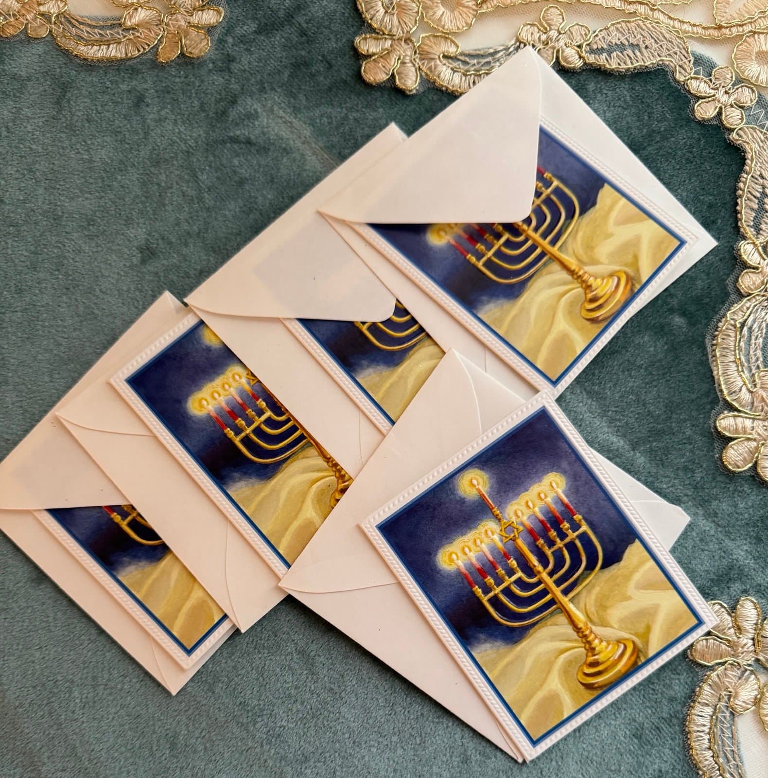 36 Pc Vintage Hanukkah Holiday Card & Label Ephemera Bundle Deadstock - Thumbnail 7