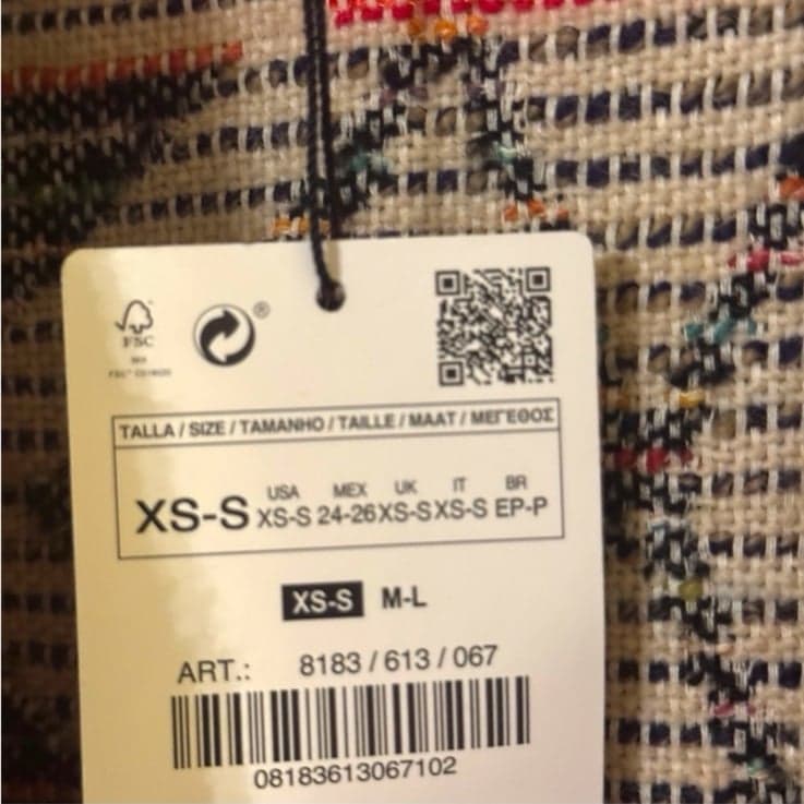 ZARA Basic Very Oversized Aztec Southwestern Boho Tapestry Jacket Sz XS/S-XL NWT - Thumbnail 6