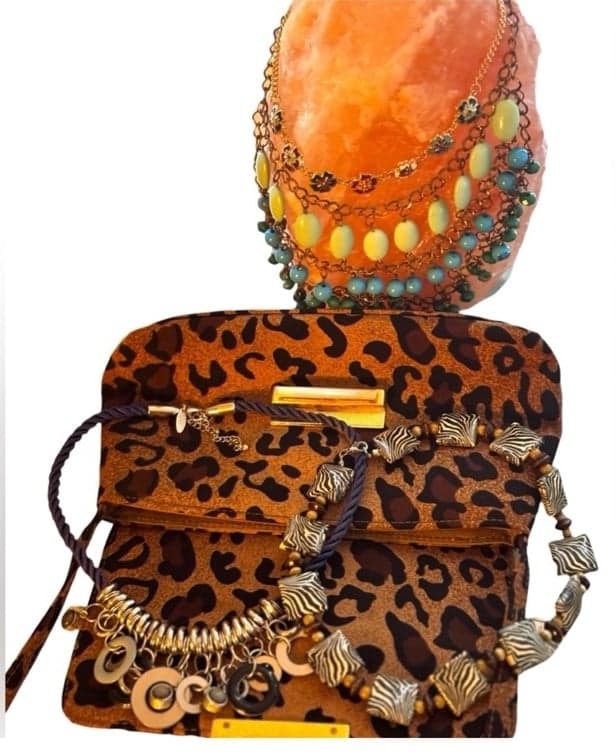 90s/Y2K Vintage Branded Costume Jewelry Lot w/Diahann Carroll Leopard Bag - Thumbnail 4