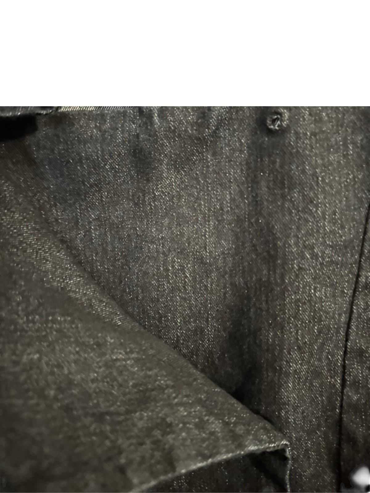 KIKIT Y2K Dark Blue Denim Cropped Peacoat Swing Jean Jacket Sz L - Thumbnail 7