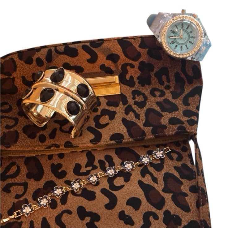 90s/Y2K Vintage Branded Costume Jewelry Lot w/Diahann Carroll Leopard Bag - Thumbnail 5