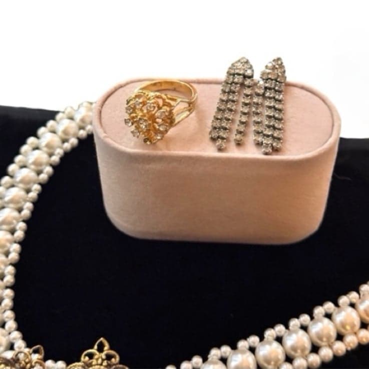 1940-1980 Vintage Branded Costume Jewelry Lot w/Silver Seed Bead Evening Bag - Thumbnail 6