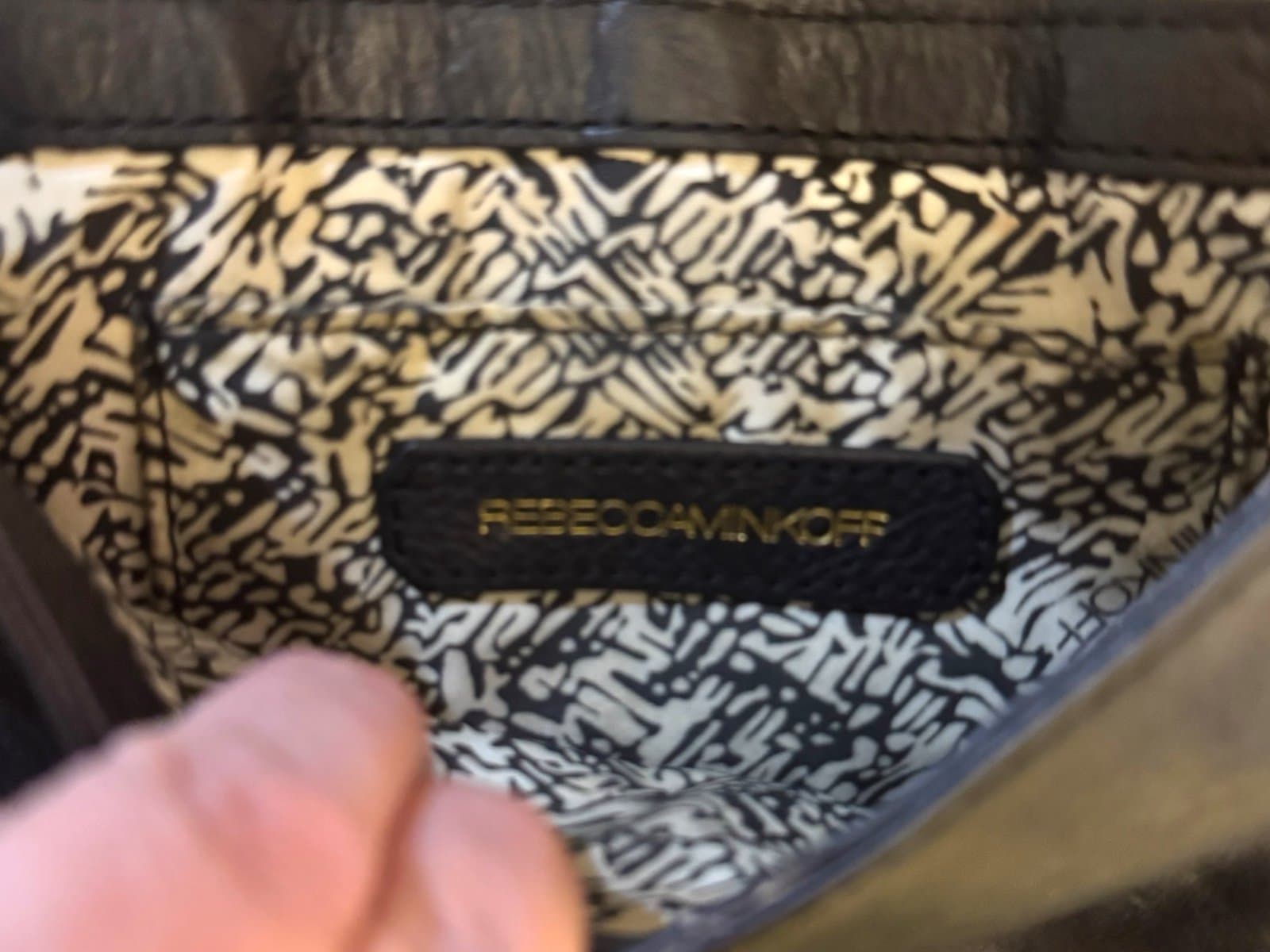 Rebecca Minkoff Black Leather Mini Saddle Studded Crossbody Bag w/Chain Strap - Thumbnail 6