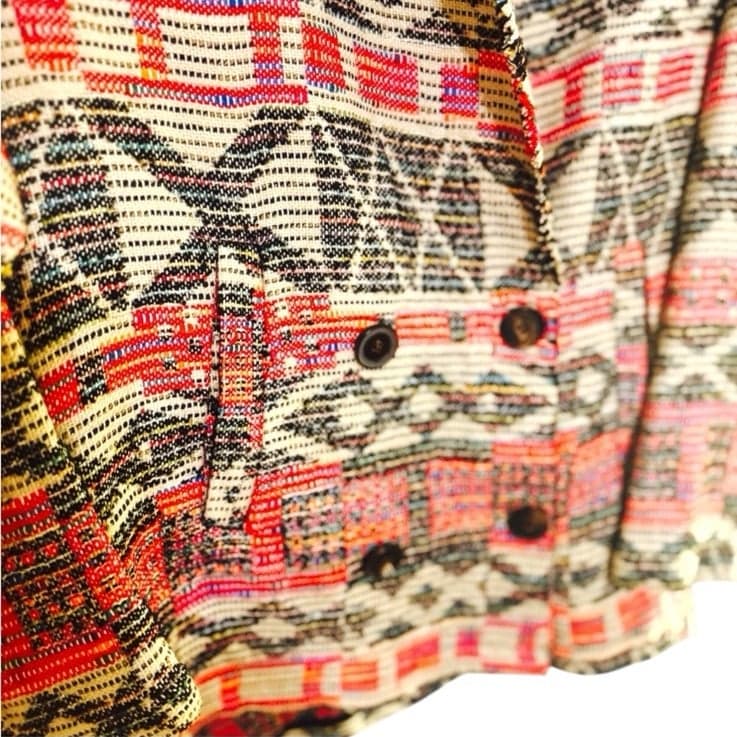 ZARA Basic Very Oversized Aztec Southwestern Boho Tapestry Jacket Sz XS/S-XL NWT - Thumbnail 3