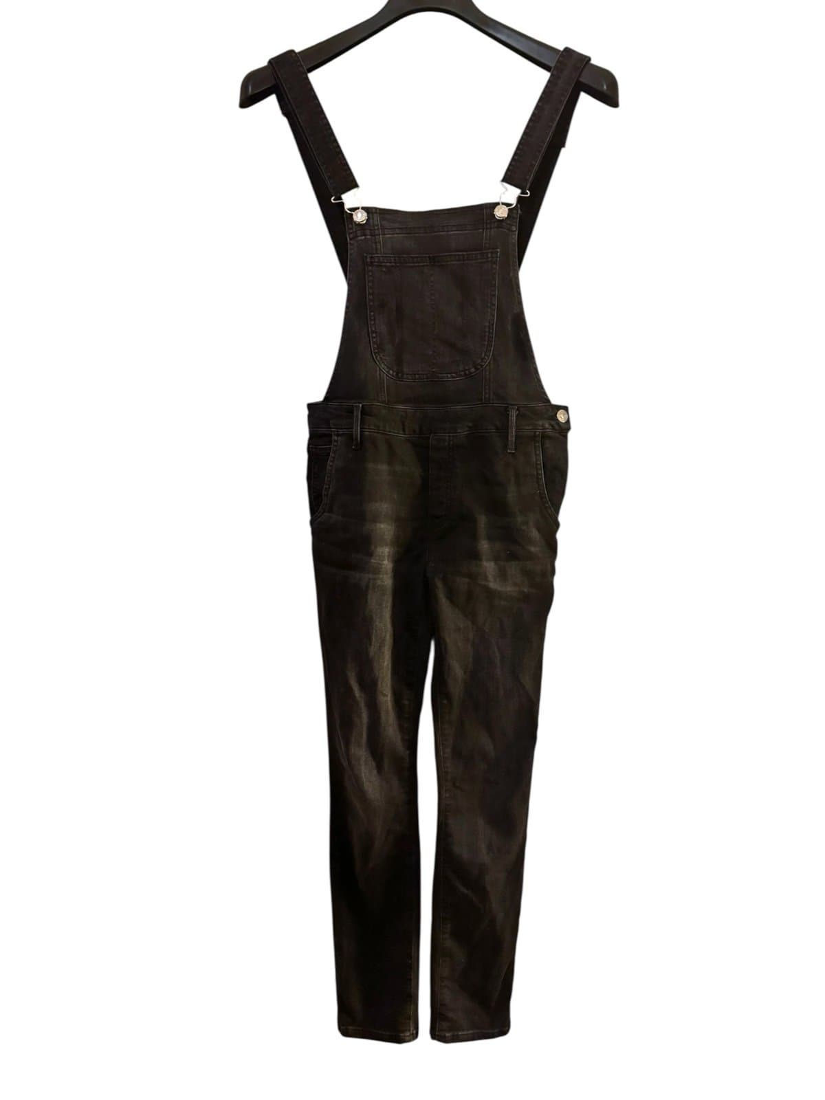 BLACK ORCHID Coal Wash The Skinny Denim Overalls Sz 27 $225 - Image 1