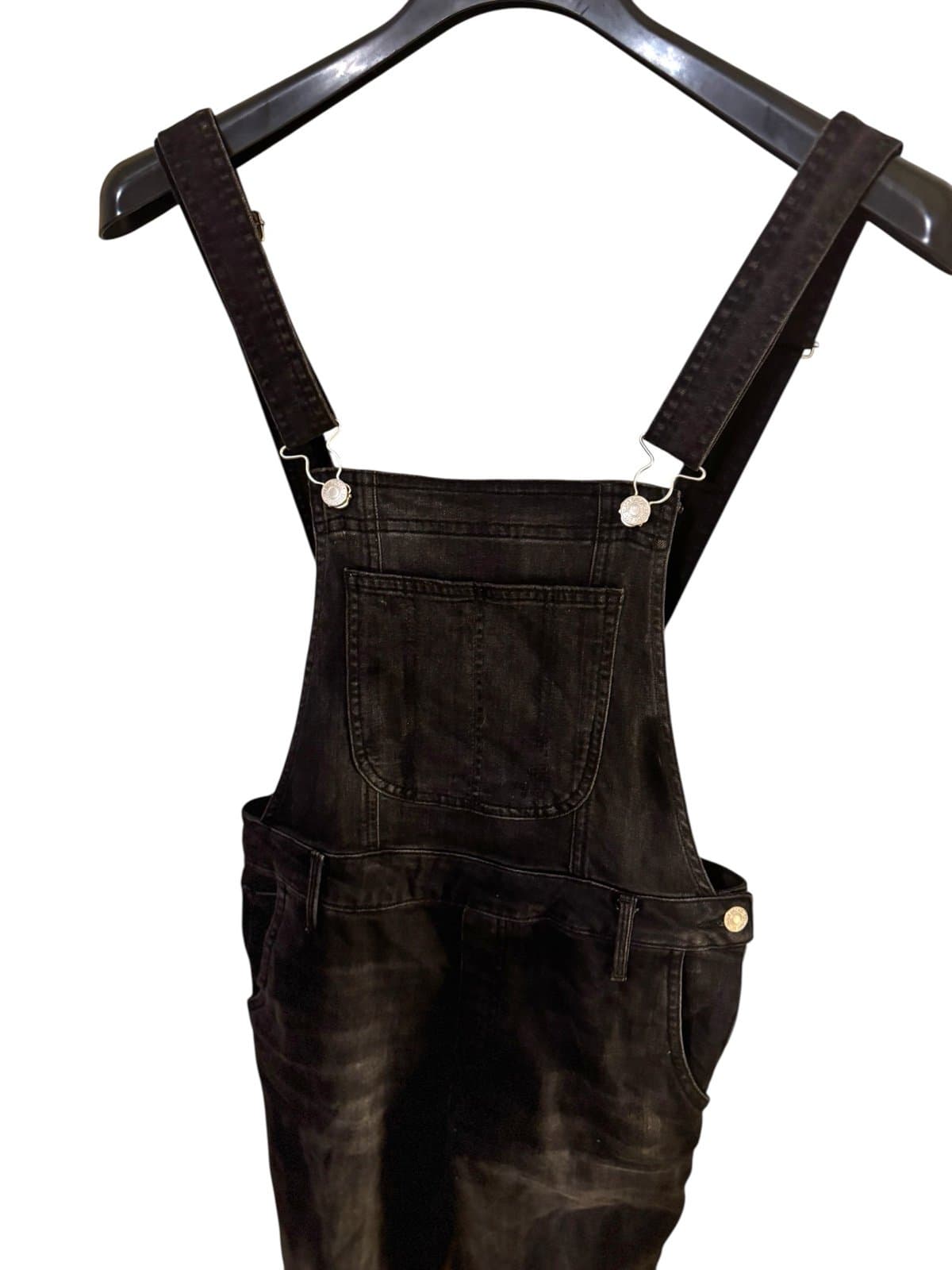 BLACK ORCHID Coal Wash The Skinny Denim Overalls Sz 27 $225 - Thumbnail 2