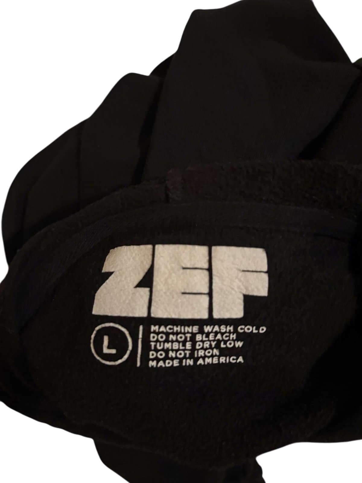 ZEF Industries Black ‘Future Baby’ Cropped Hoodie Sz L Rare Die Antwoord - Thumbnail 7