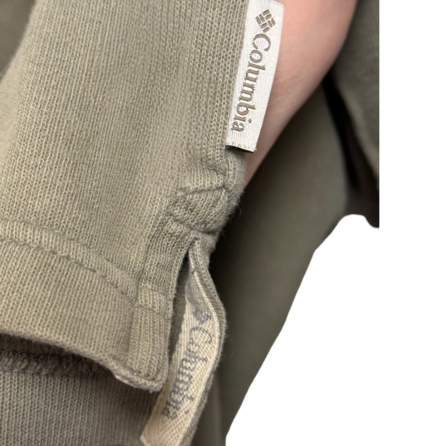 COLUMBIA ‘00 Vintage Sage Ribbed V-Neck Pullover Lightweight Sweater Sz XL - Thumbnail 3