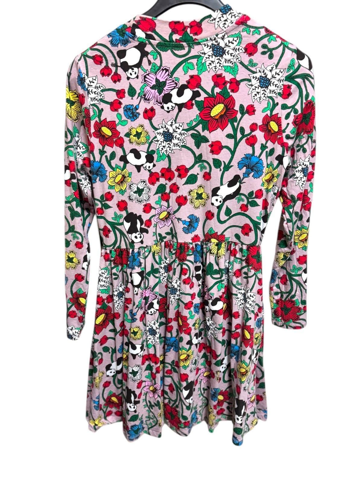 Roberto Lugo x Walmart Gray Morris Study II Panda Print LS Mini Dress Sz XL NWT - Thumbnail 4