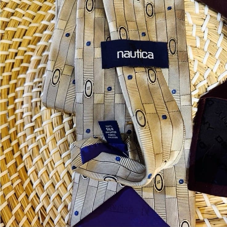 4 90’s / Y2K Designer Silk Men’s Ties - Bill Blass BL DKNY Nautica Michael Kors - Thumbnail 4