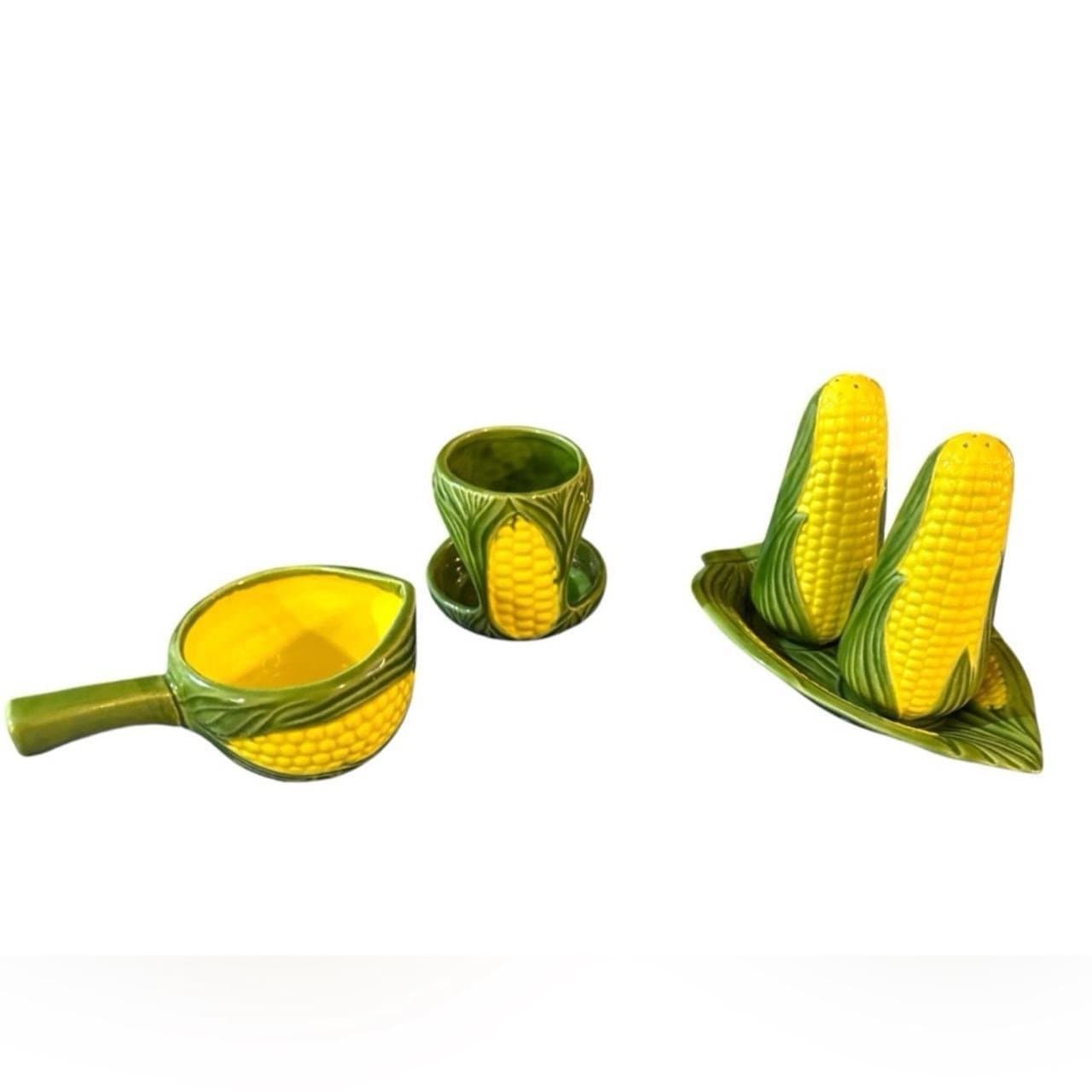 16 Pc Corn King Casserole Serving Platter Butter Warmer S&P Shakers Corn Holders - Thumbnail 4