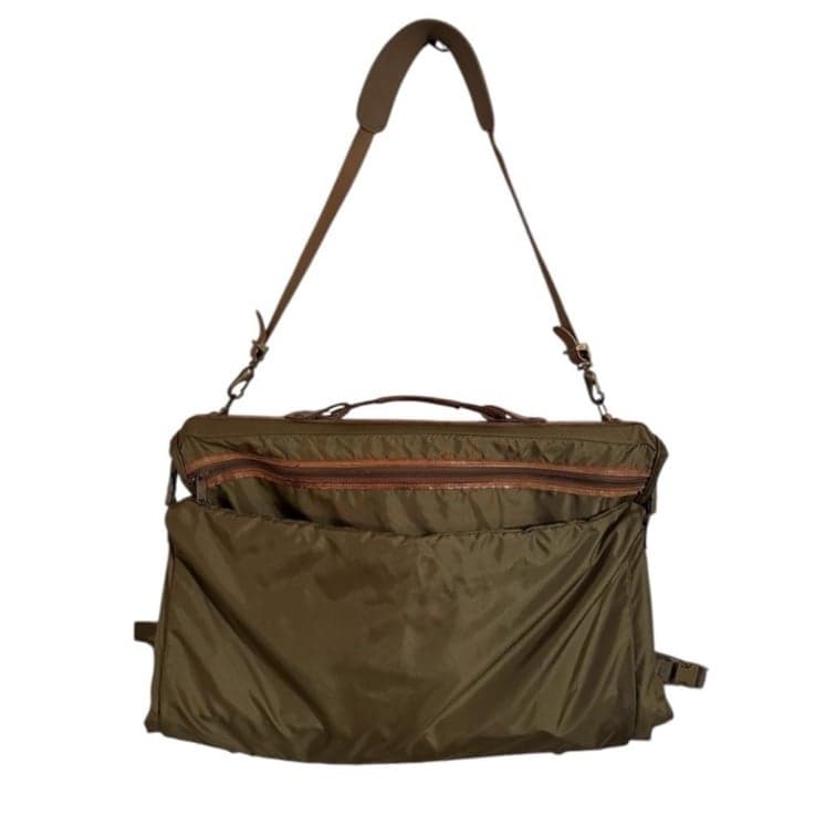 HARTMANN Vintage 60’s Coffee Leather & Nylon Intensity 22” Trifold Garment Bag - Thumbnail 3