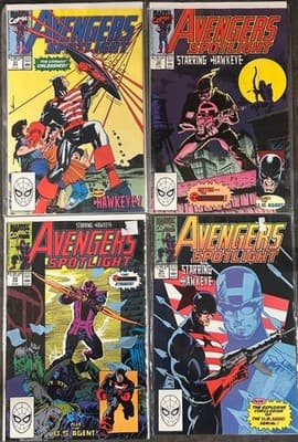 Marvel Avengers Spotlight Hawkeye Lot 4 Issues 31 32 33 34 Comic Books Bagged - Image 1