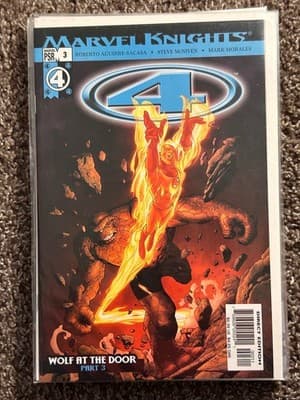 Marvel Knights 4 #3 Marvel Comics Human Torch The Thing Wolf At Door Bagged - Image 1