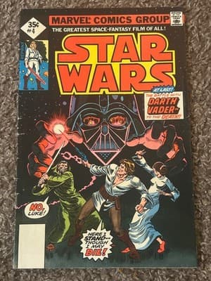 Marvel Star Wars Comic #4 35¢ Reprint Vol 1 1977 Darth Vader Luke Leia - Image 1