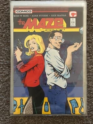 Comico The Maze Agency Comics Lot #1-4 #7-8 6 Issues Mike W Barr Adam Hughes - Thumbnail 2